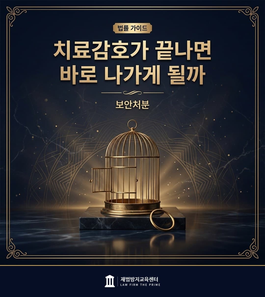 치료감호 가종료와 보호관찰 절차를 설명하는 법률 인포그래픽