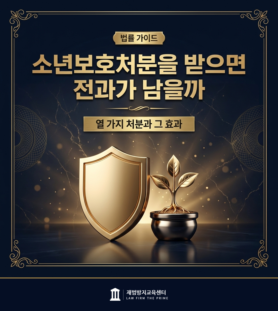 소년보호처분 열 가지와 장래 신상에 미치는 영향을 설명하는 법률 인포그래픽